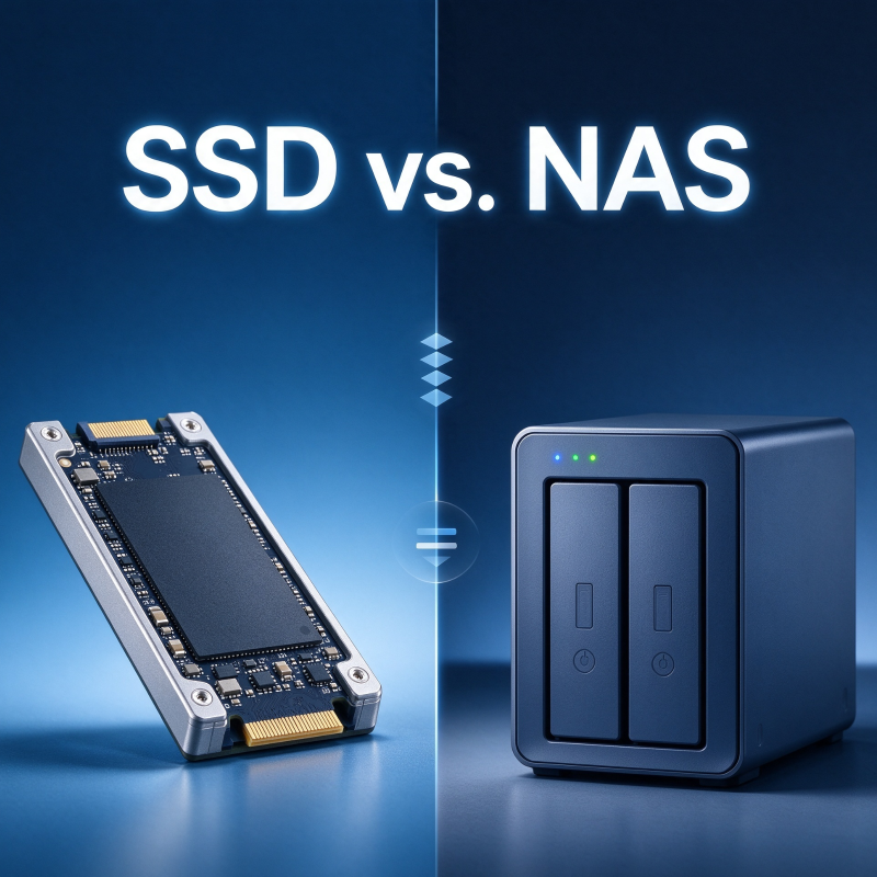 What is the difference between an SSD and a NAS?